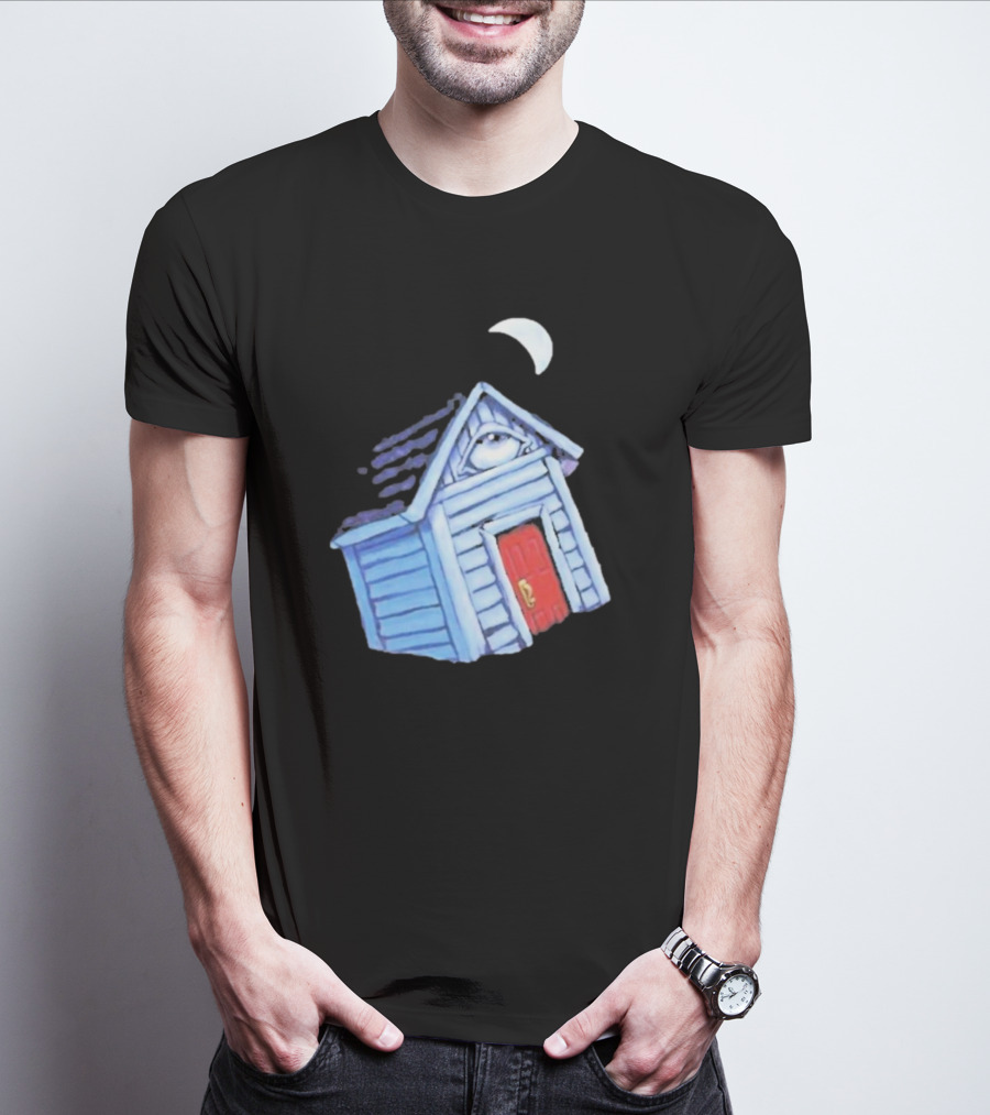 Turmoil Tinfoil Moon Eye House With Red Door T-Shirt