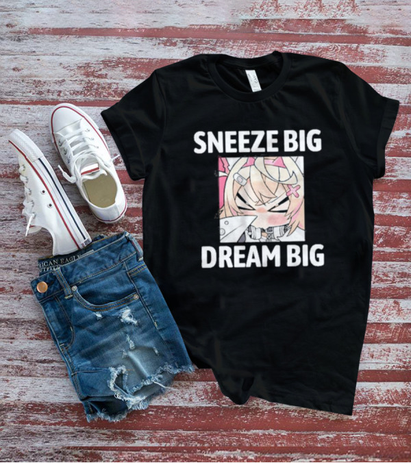 Sneeze Big Dream Big Mococo Anime Style Character T-Shirt