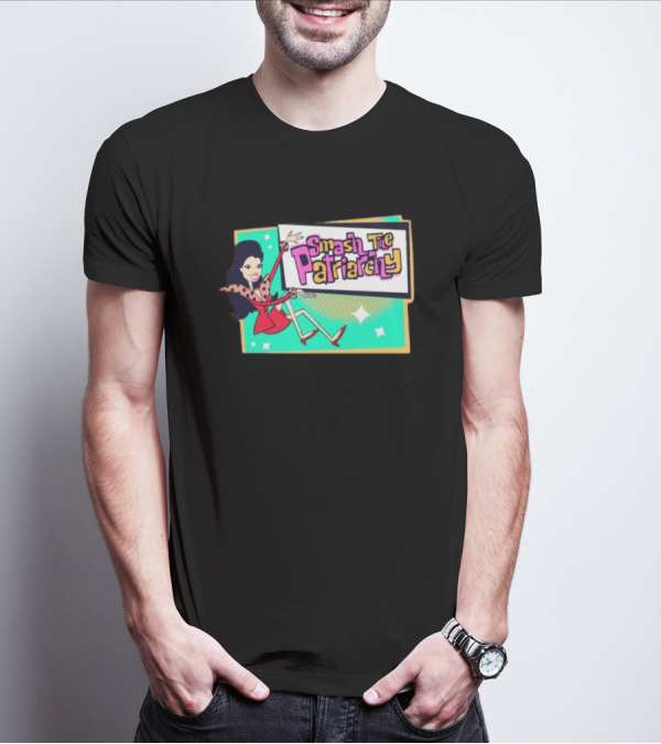 Smash The Patriarchy Retro Comic Style Woman Empowerment T-Shirt