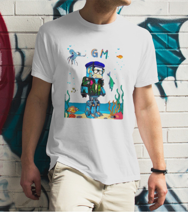 Marine Policeman NFT Robot Monkey Underwater Scene GM T-Shirt