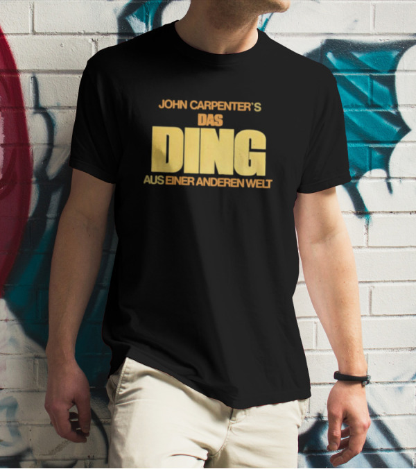 John Carpenter's Das Ding Aus Einer Anderen Welt Classic Horror Movie Title Text T-Shirt