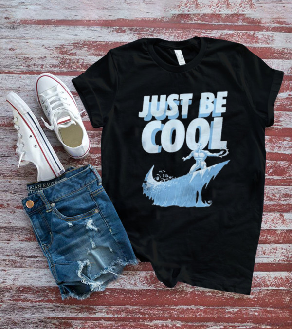 Just Be Cool Ice Man Surfing On Frozen Wave T-Shirt
