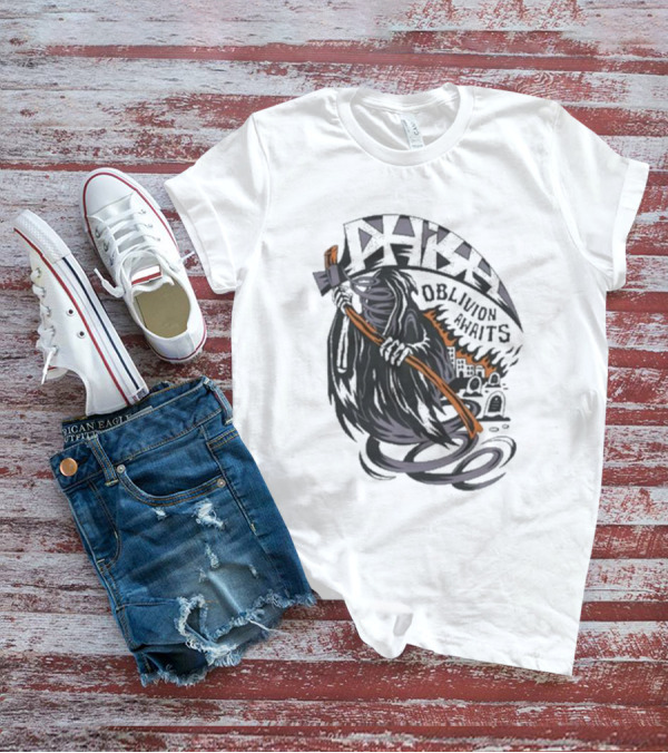 Phish Oblivion Awaits Grim Reaper With Scythe And Graveyard Scene T-Shirt