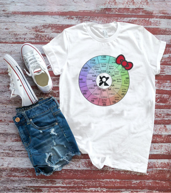 Ramonpang Djs Only Color Wheel Music Key Chart With Hello Kitty Bow T-Shirt