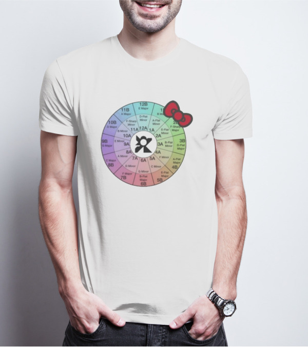 Ramonpang Djs Only Color Wheel Music Key Chart With Hello Kitty Bow T-Shirt