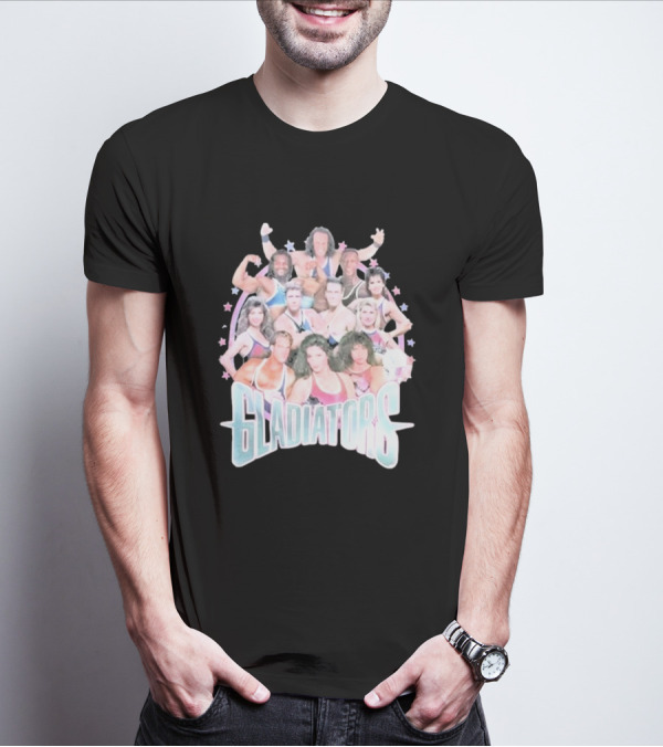 Gladiators Retro TV Show Cast Montage T-Shirt