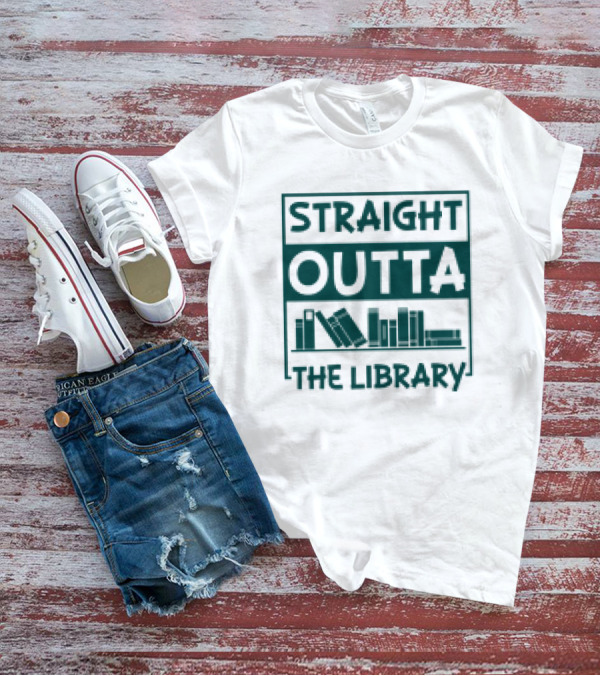 Straight Outta The Library Bookshelves Concept T-Shirt