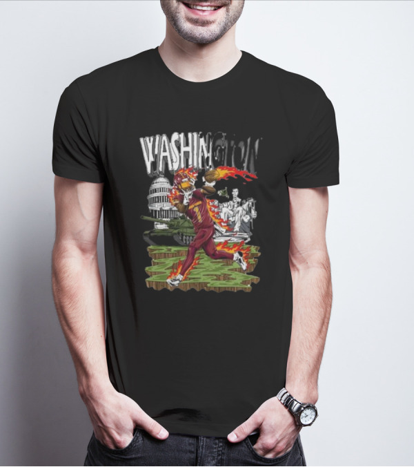 Washington Dark Horse Jd X Dh Football Fire Monuments T-Shirt