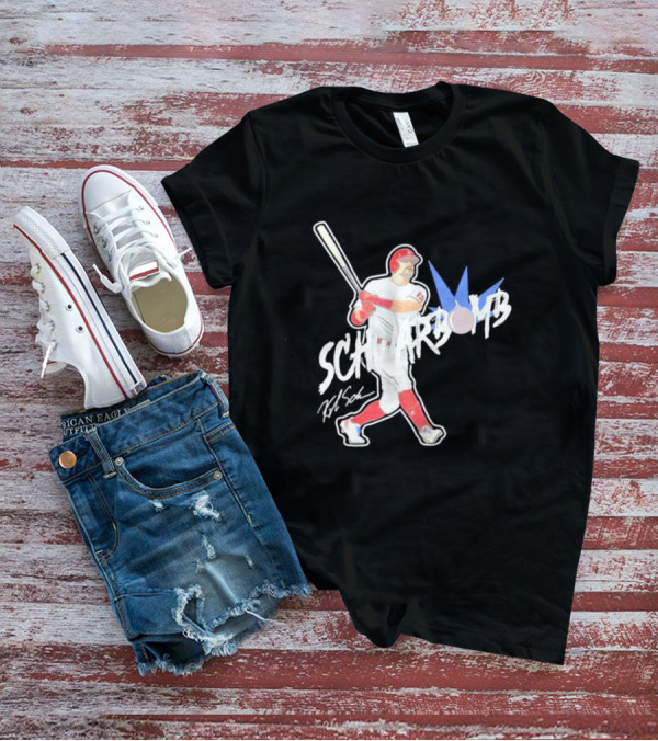Schwarbomb Illustrated Baseball Swing With Signature Elements T-Shirt