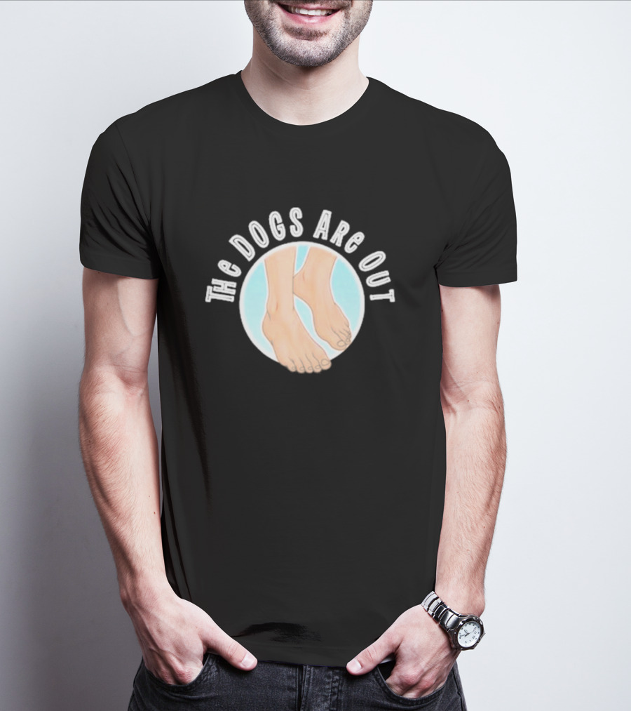 The Dogs Are Out Bare Feet Circle T-Shirt