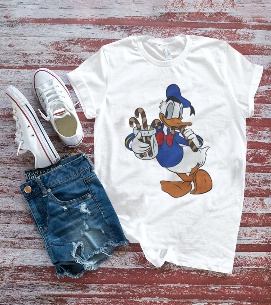 Donald Duck Festive Candy Canes T-Shirt