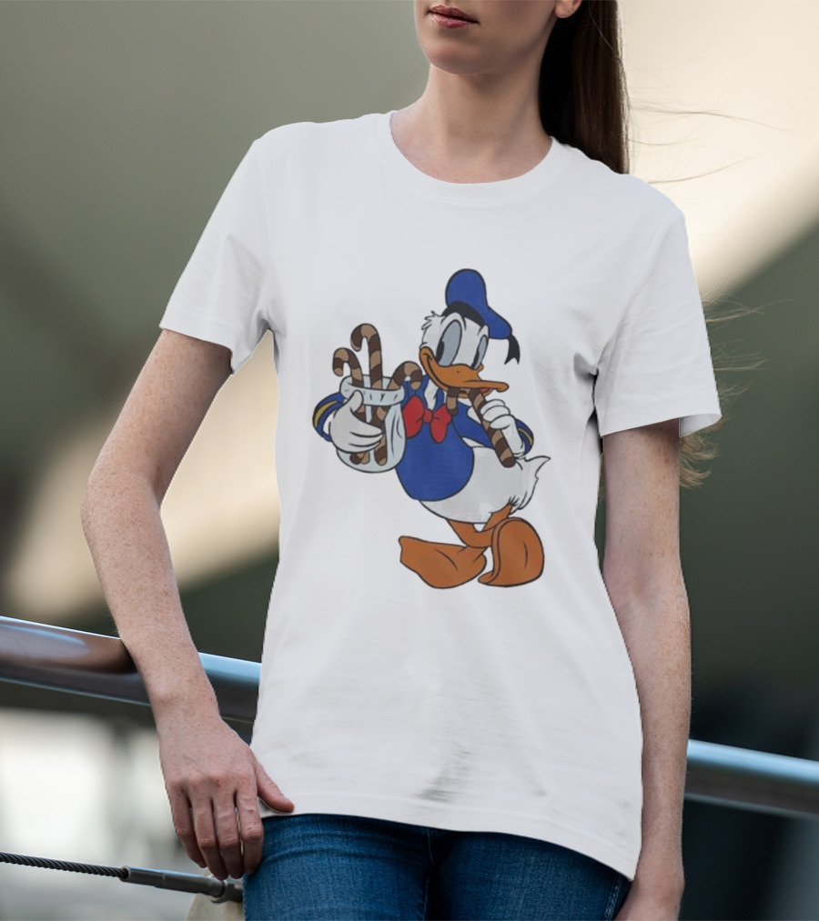 Donald Duck Festive Candy Canes T-Shirt