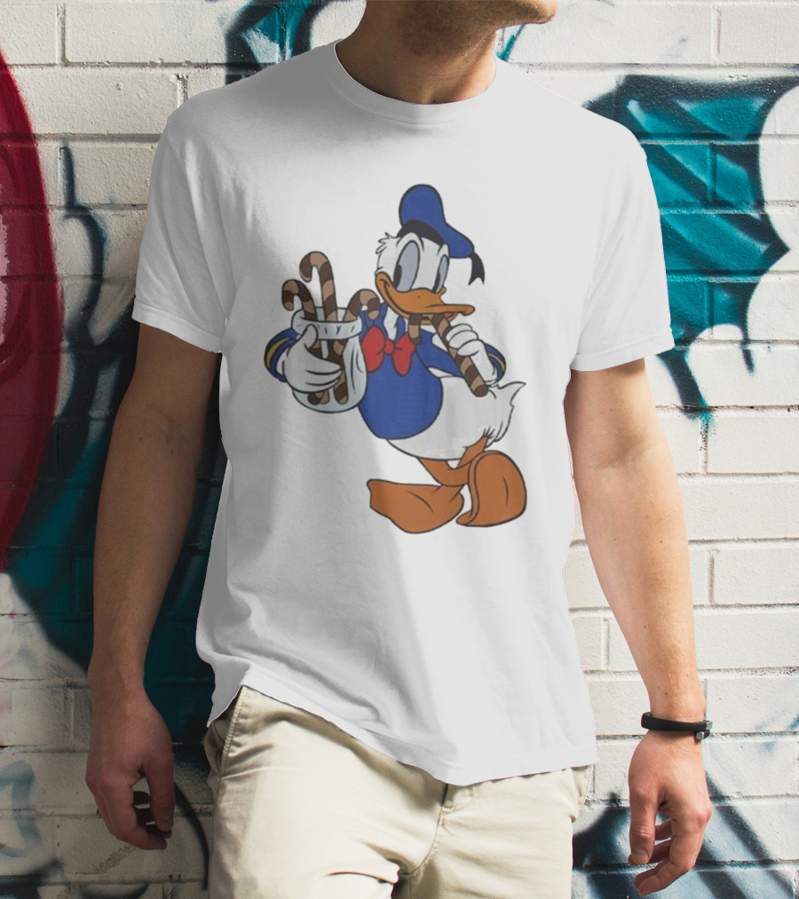 Donald Duck Festive Candy Canes T-Shirt
