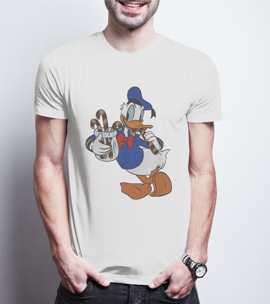 Donald Duck Festive Candy Canes T-Shirt