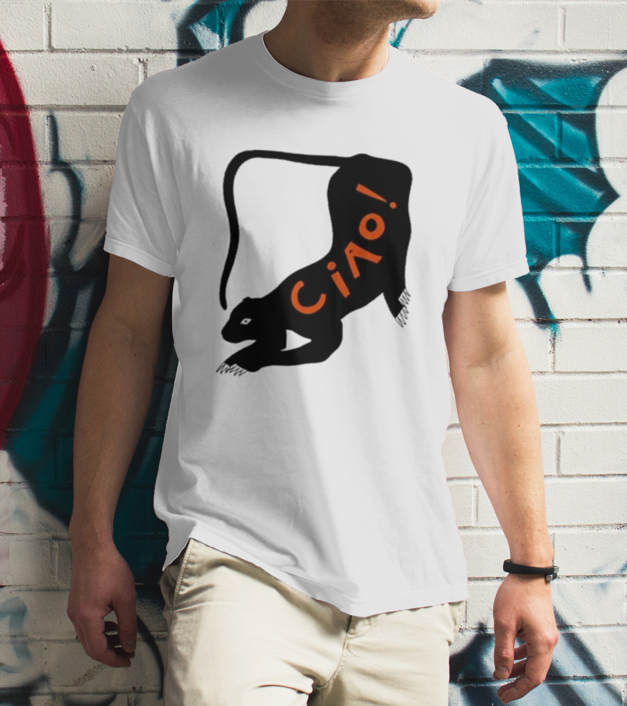 Elena Fiorenza Gatti Ciao Black Cat T-Shirt