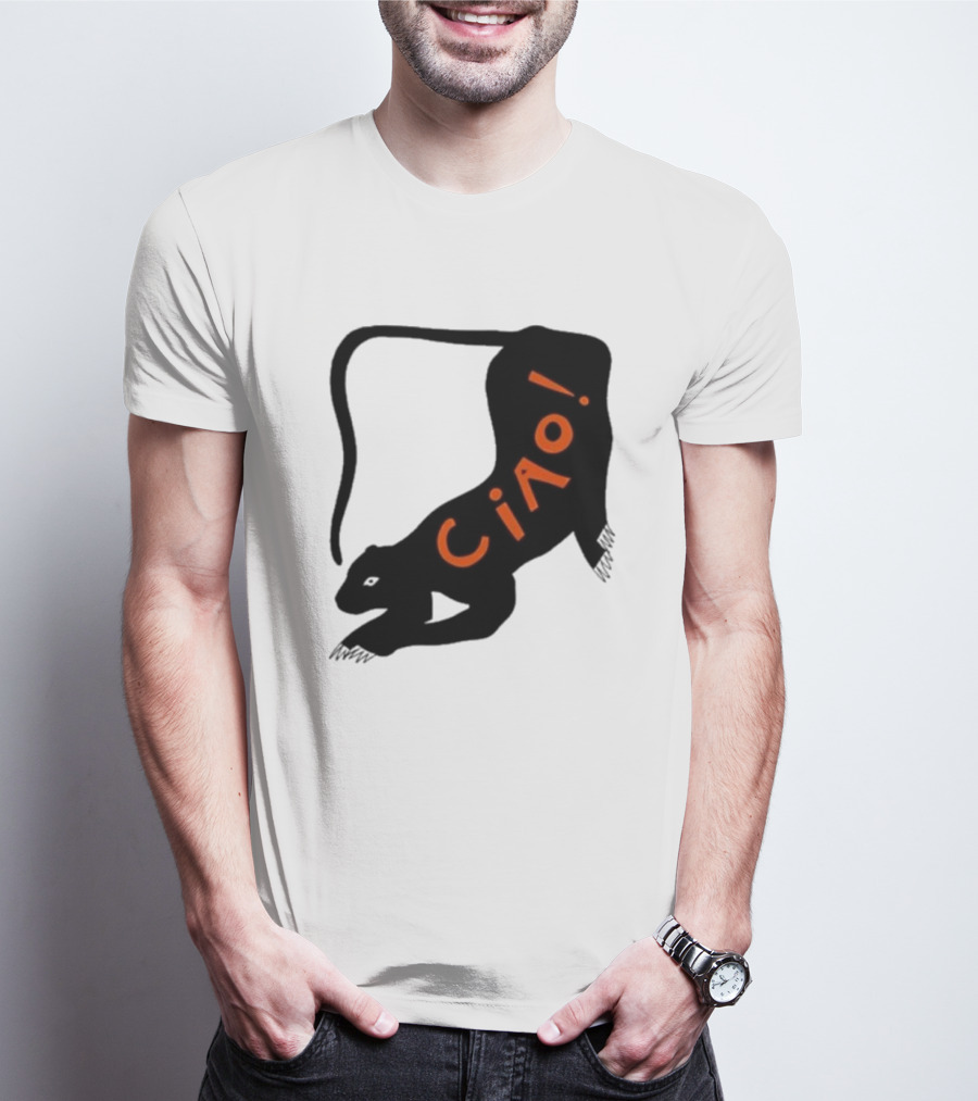 Elena Fiorenza Gatti Ciao Black Cat T-Shirt