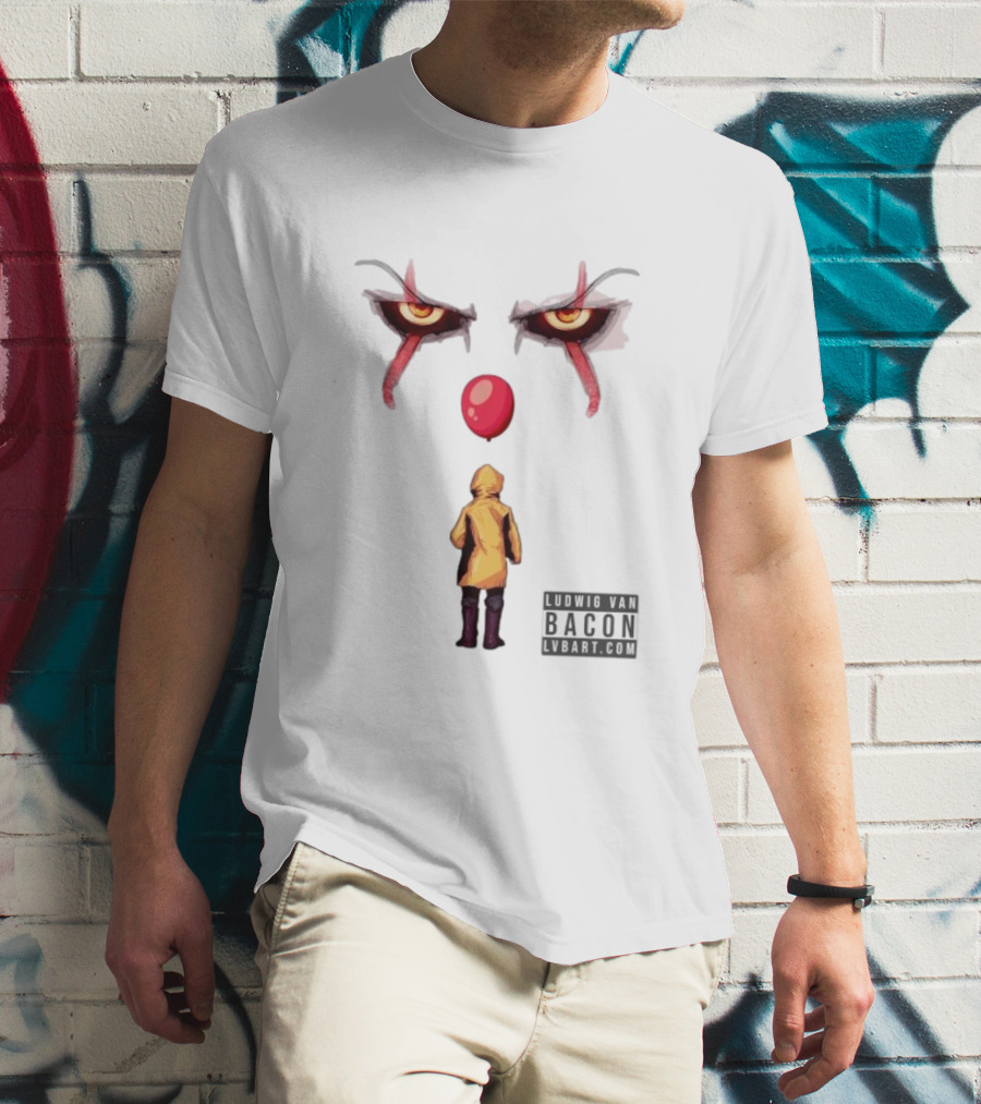 Ludwig Van Bacon It Lvbart Com Yellow Raincoat Red Balloon Eyes T-Shirt