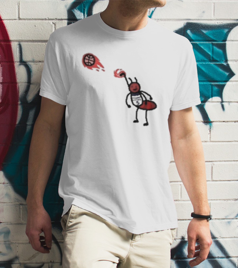 Paint Fire Ant Playing Basketball T-Shirt