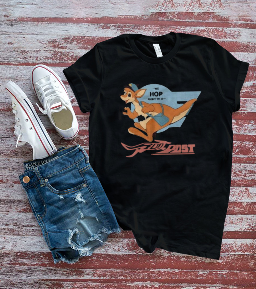 Roo Post We Hop Right To It Kangaroo Mail T-Shirt