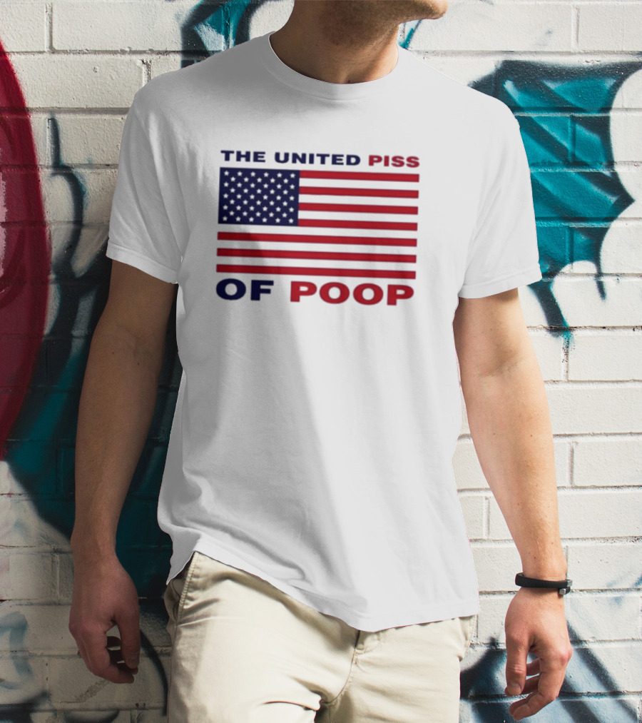 The United Piss Of Poop USA Flag Satire T-Shirt