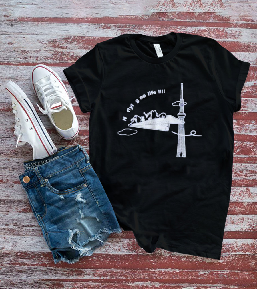 N Flying No Life Penguin Tokyo Tower Adventure T-Shirt