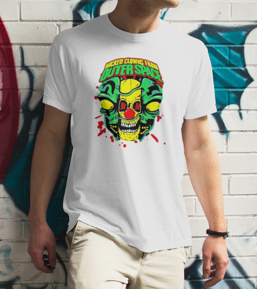 Wicked Clowns From Outer Space Psychopathic Vault ICP Split Face Alien T-Shirt