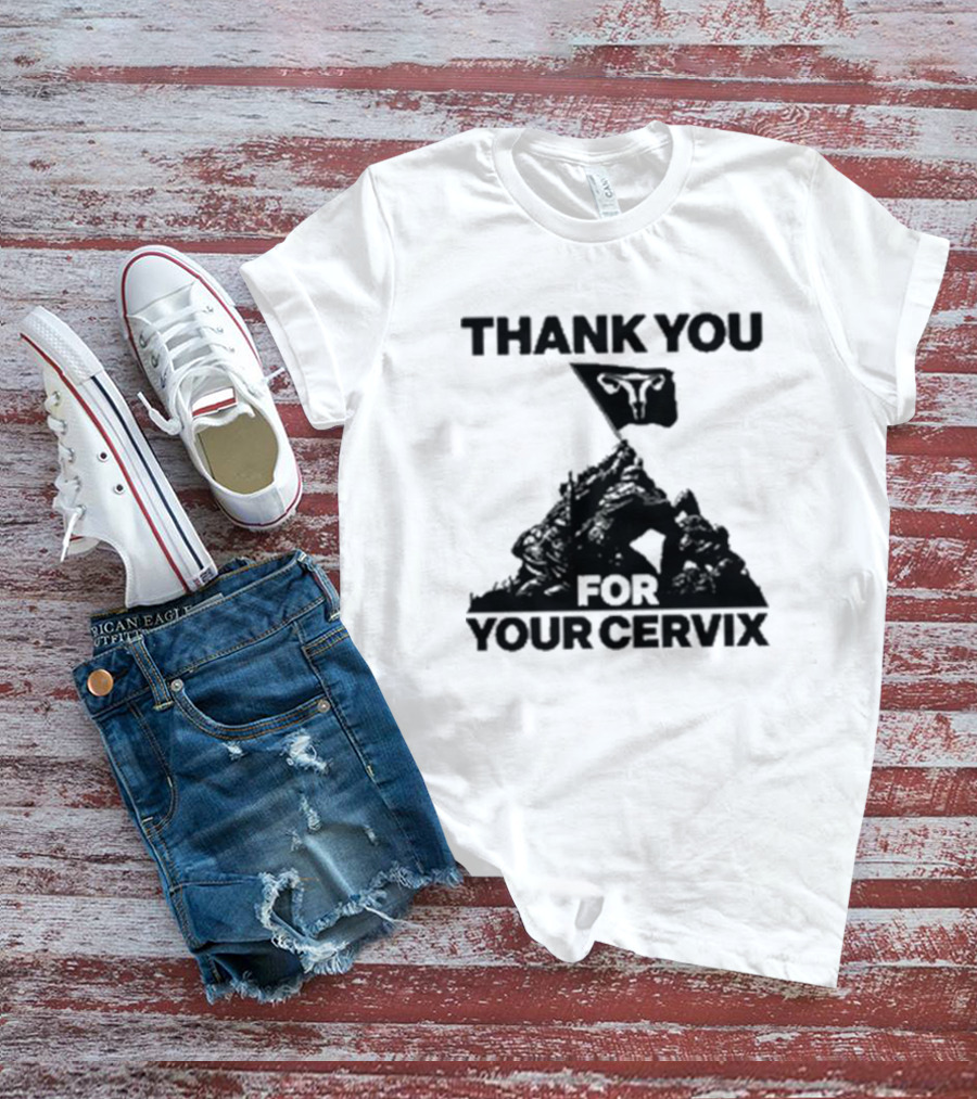 Thank You For Your Cervix Iconic Flag T-Shirt