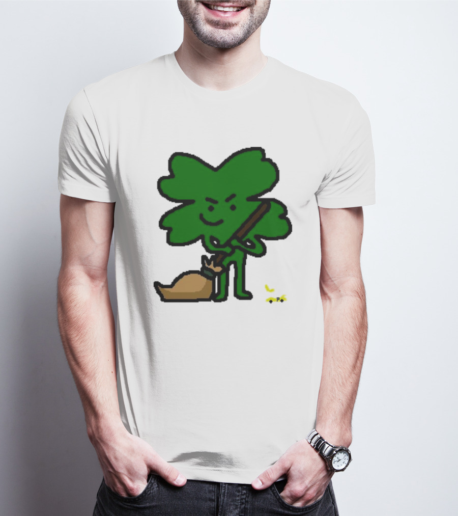 The Celtics Sweep The Pacers NBA Paint Shamrock Holding Broom T-Shirt