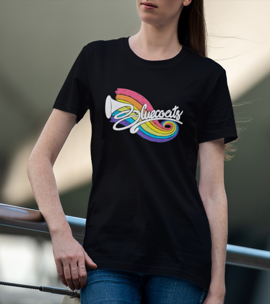 Bluecoats Horn With Rainbow Swirl T-Shirt