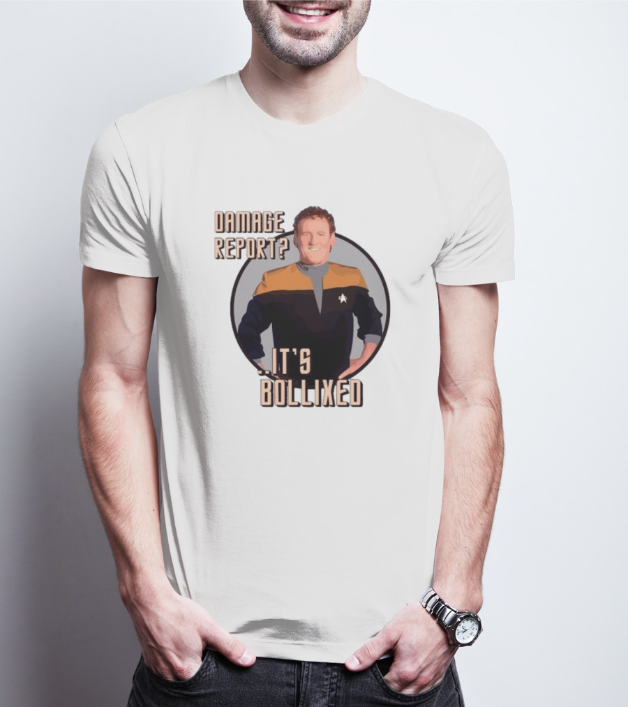 Damage Report It’s Bollixed Star Trek Inspired Character With Uniform T-Shirt