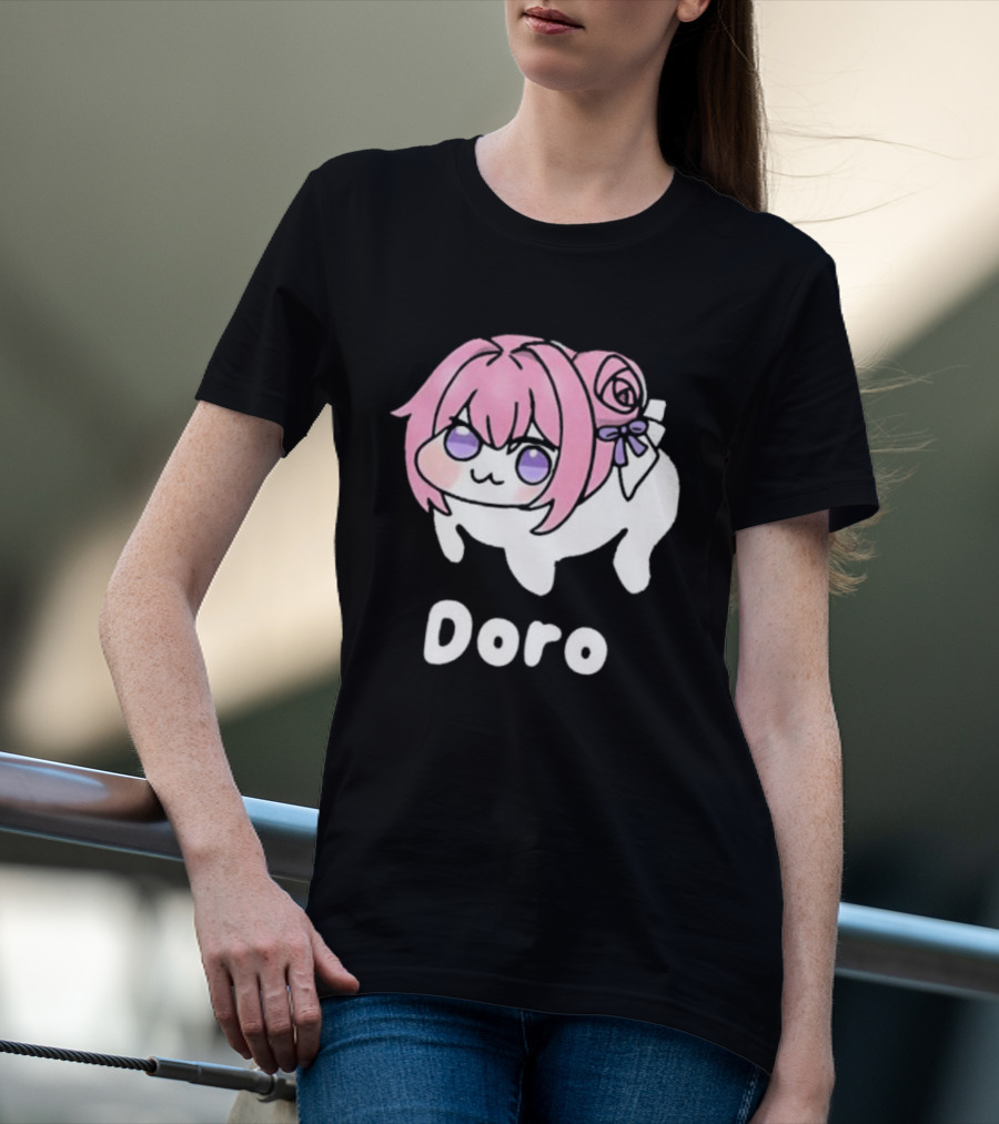 Doro Nikke Anime Pink Hair Character T-Shirt