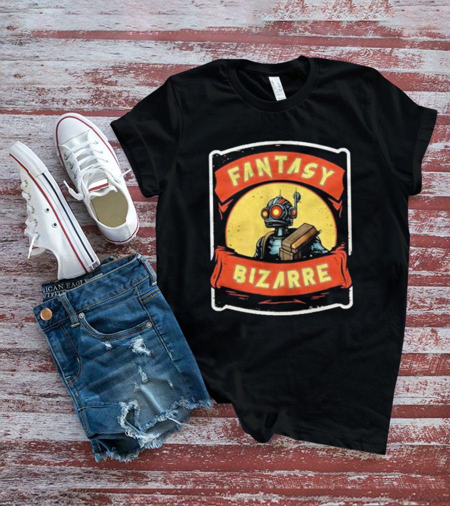 Fantasy Bizarre Robot With Vintage Sci-Fi Suit And Gadget Box T-Shirt