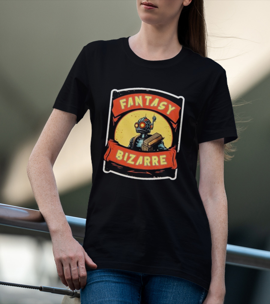 Fantasy Bizarre Robot With Vintage Sci-Fi Suit And Gadget Box T-Shirt