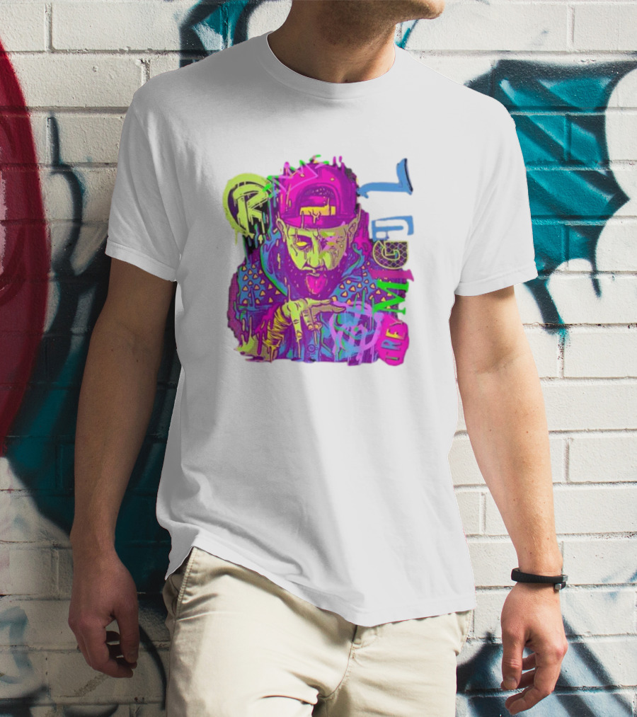 Trey Miguel Neon Drip Purple Paint T-Shirt