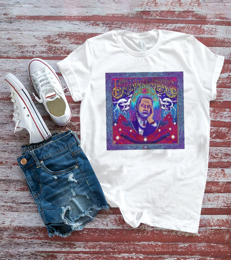 Truth And Dragons Psychedelic Portrait Neon T-Shirt