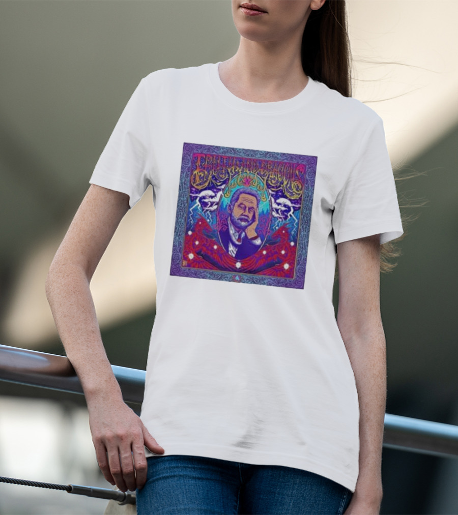 Truth And Dragons Psychedelic Portrait Neon T-Shirt