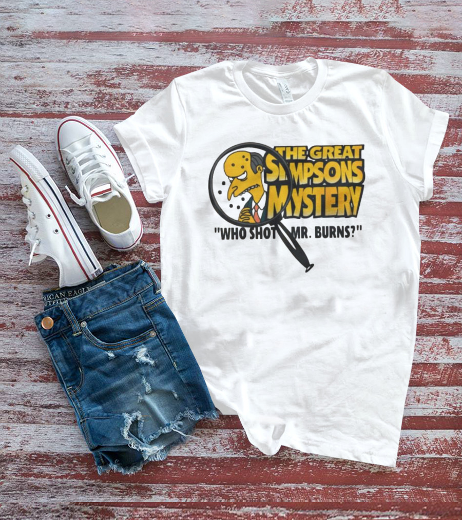 The Great Simpsons Mystery Who Shot Mr. Burns 1995 T-Shirt