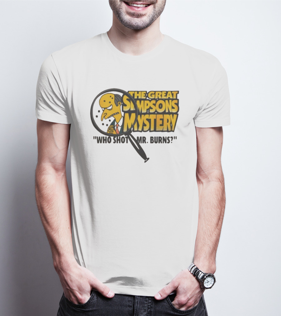 The Great Simpsons Mystery Who Shot Mr. Burns 1995 T-Shirt