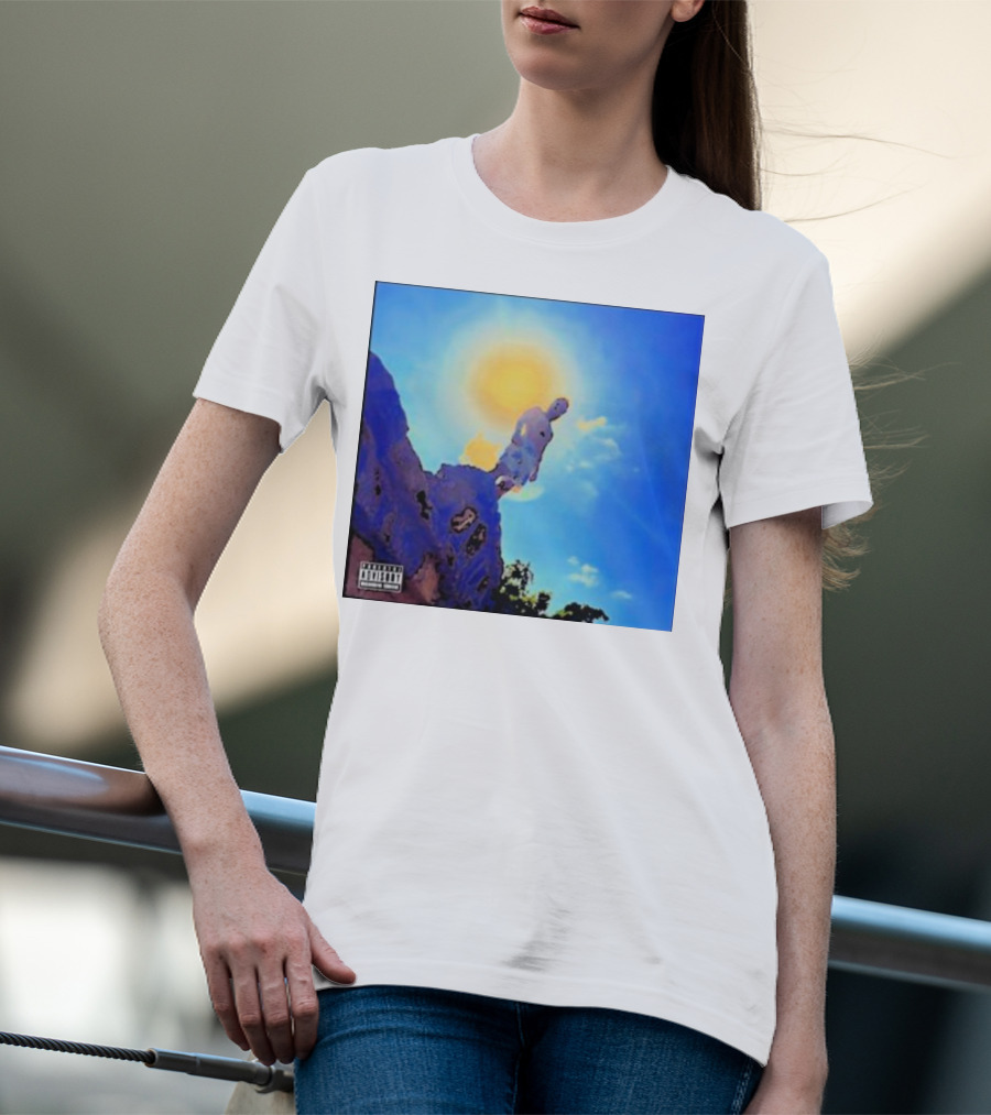 Wagmi Music Images Figure On Cliff With Sun And Clouds Cover T-Shirt