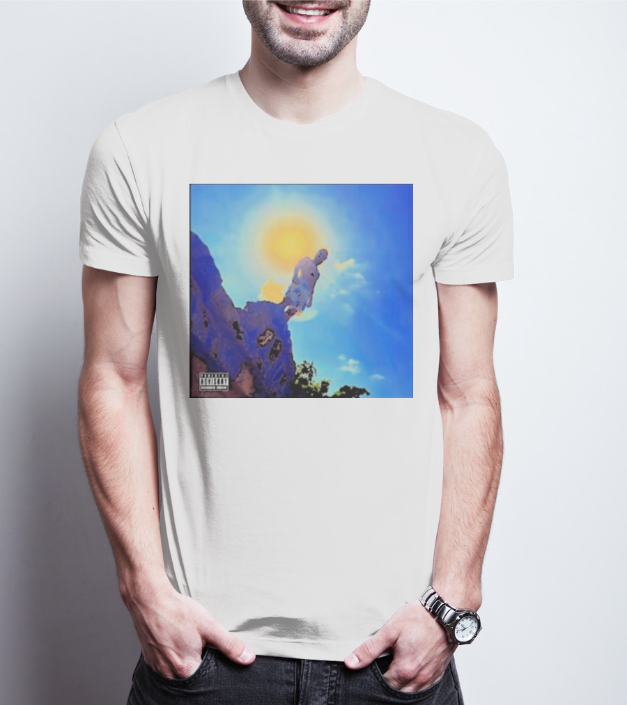 Wagmi Music Images Figure On Cliff With Sun And Clouds Cover T-Shirt
