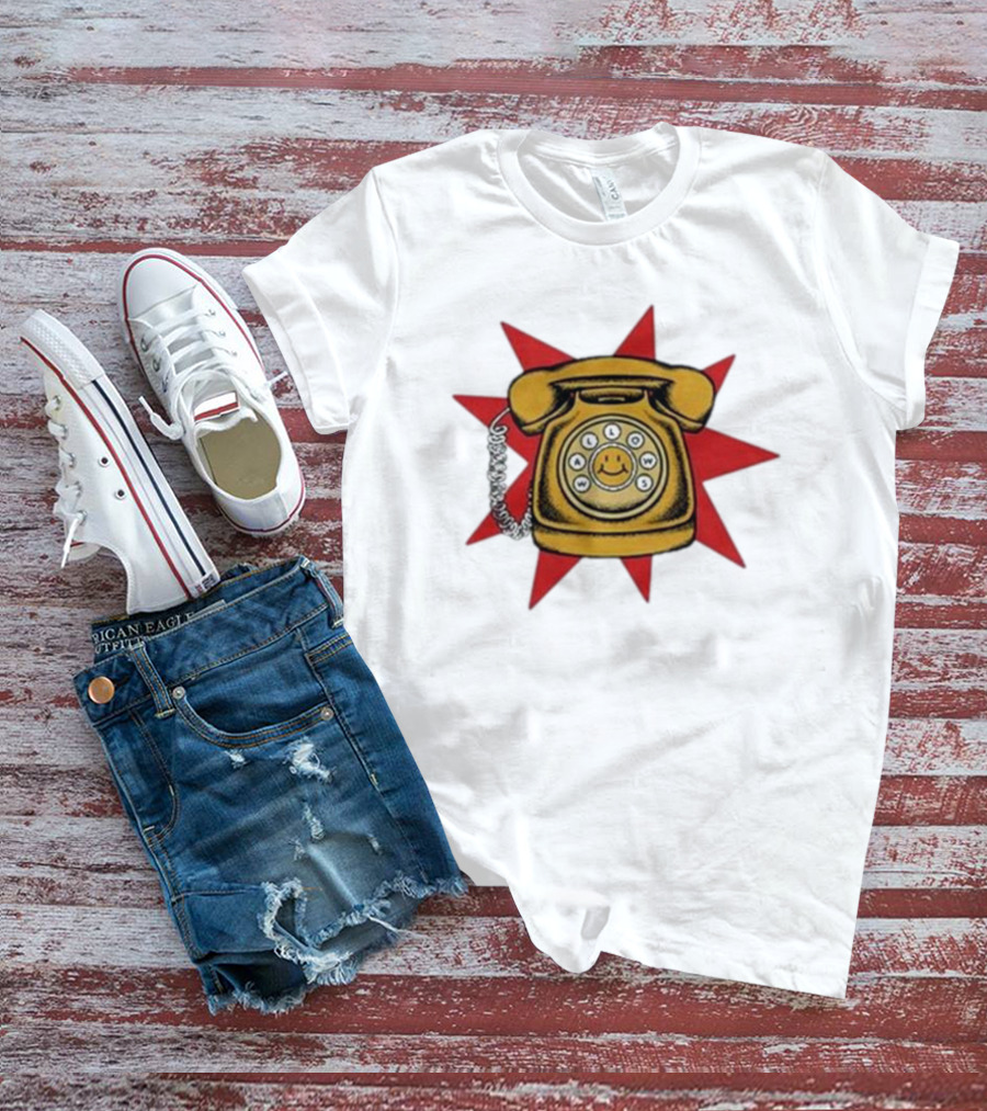 Wallows Music Vintage Phone Smiley Rotary Starburst Raglan T-Shirt