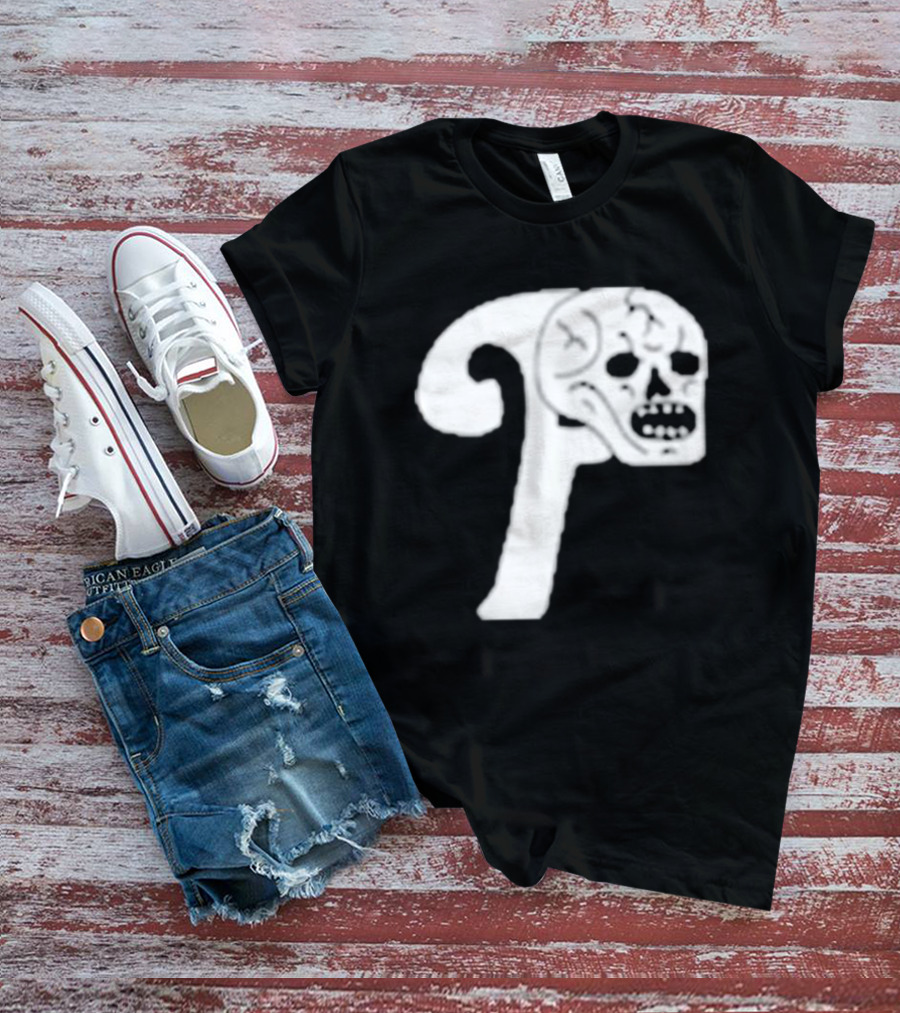 Philadelphia The Fighting Piss Missiles Skull T-Shirt