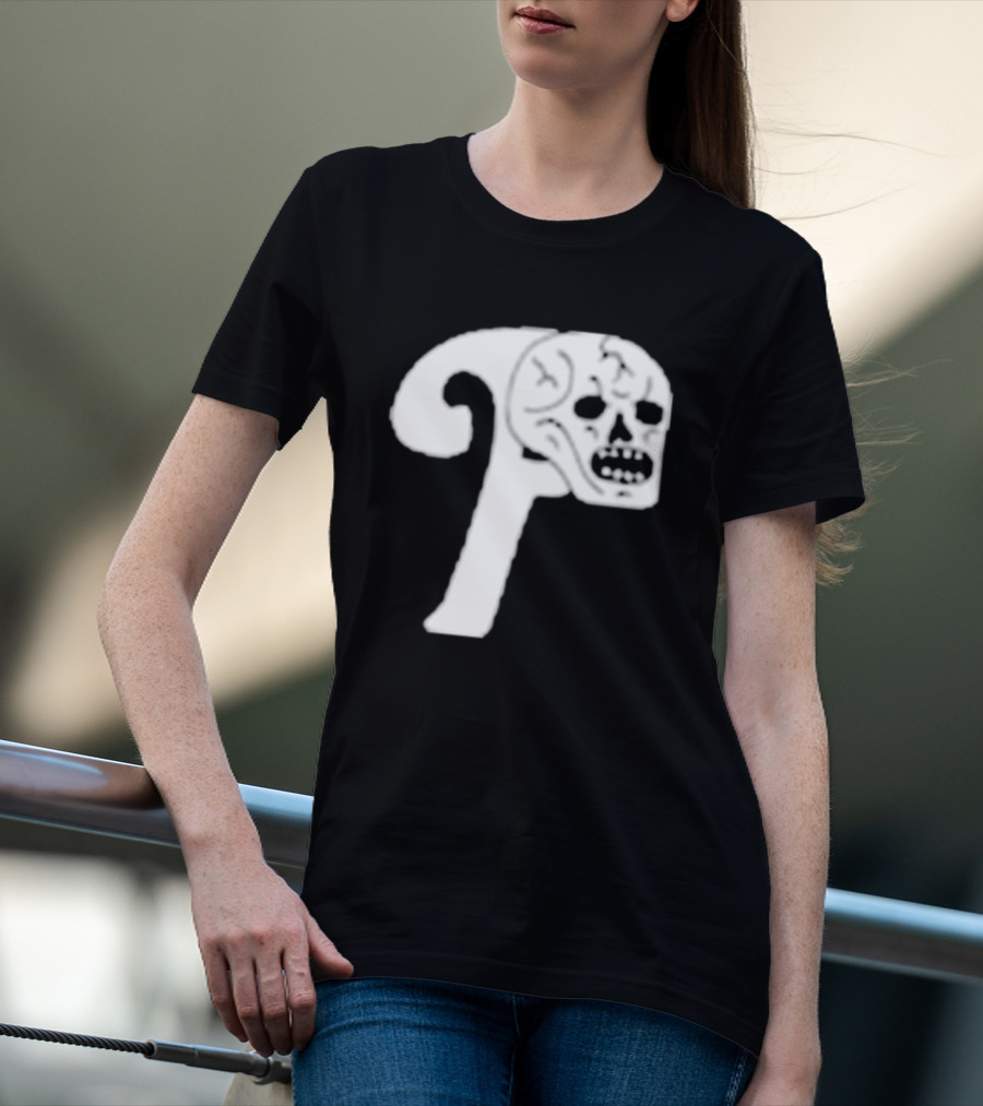 Philadelphia The Fighting Piss Missiles Skull T-Shirt
