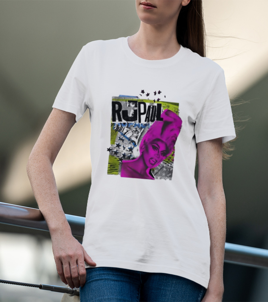 Rupaul Star Power Glam Pop Art Collage T-Shirt