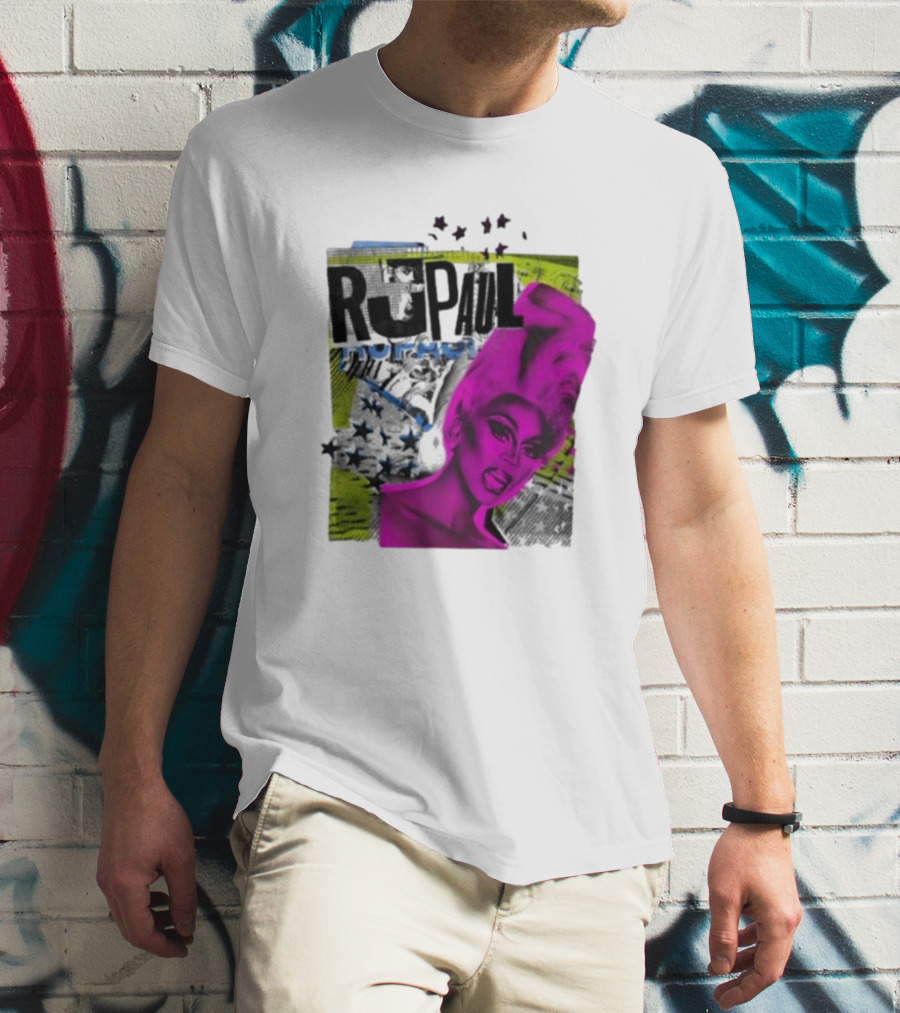Rupaul Star Power Glam Pop Art Collage T-Shirt