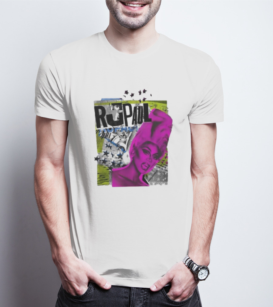 Rupaul Star Power Glam Pop Art Collage T-Shirt