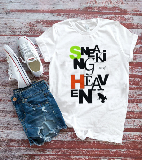Sneaking Out Of Heaven Frog In Neon And Orange Letters T-Shirt