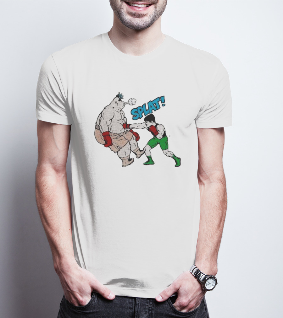 Punch-Out Splat 1989 Nintendo Of America Inc Boxing Match With Little Mac And Opponent T-Shirt