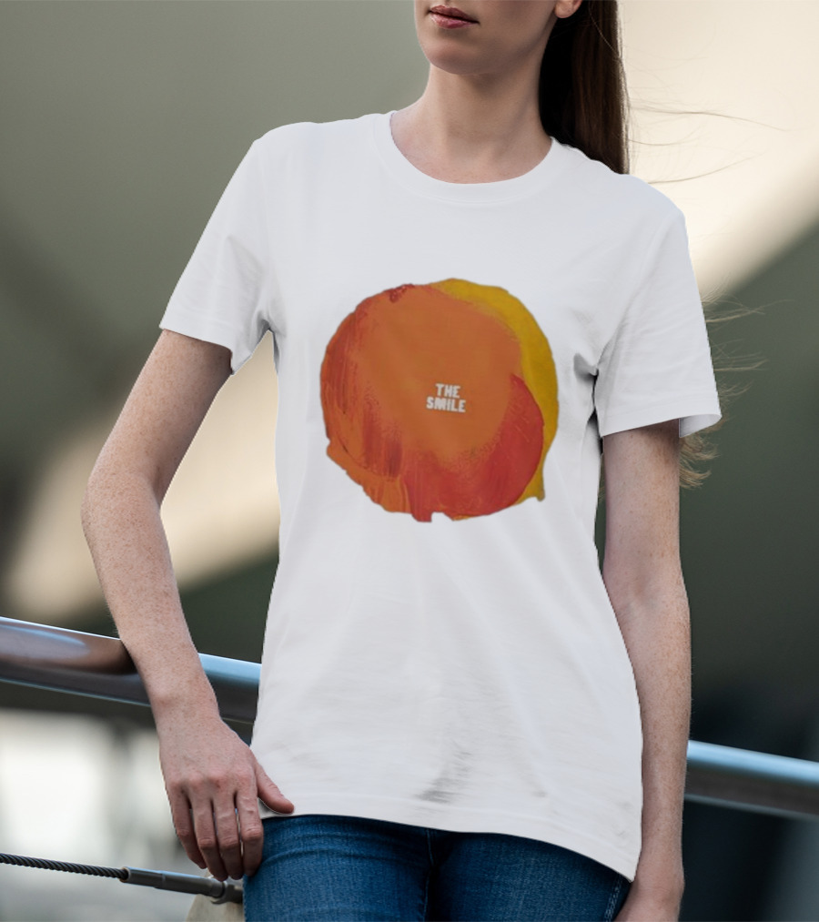 The Smile Sun Paint Texture Art Circle T-Shirt