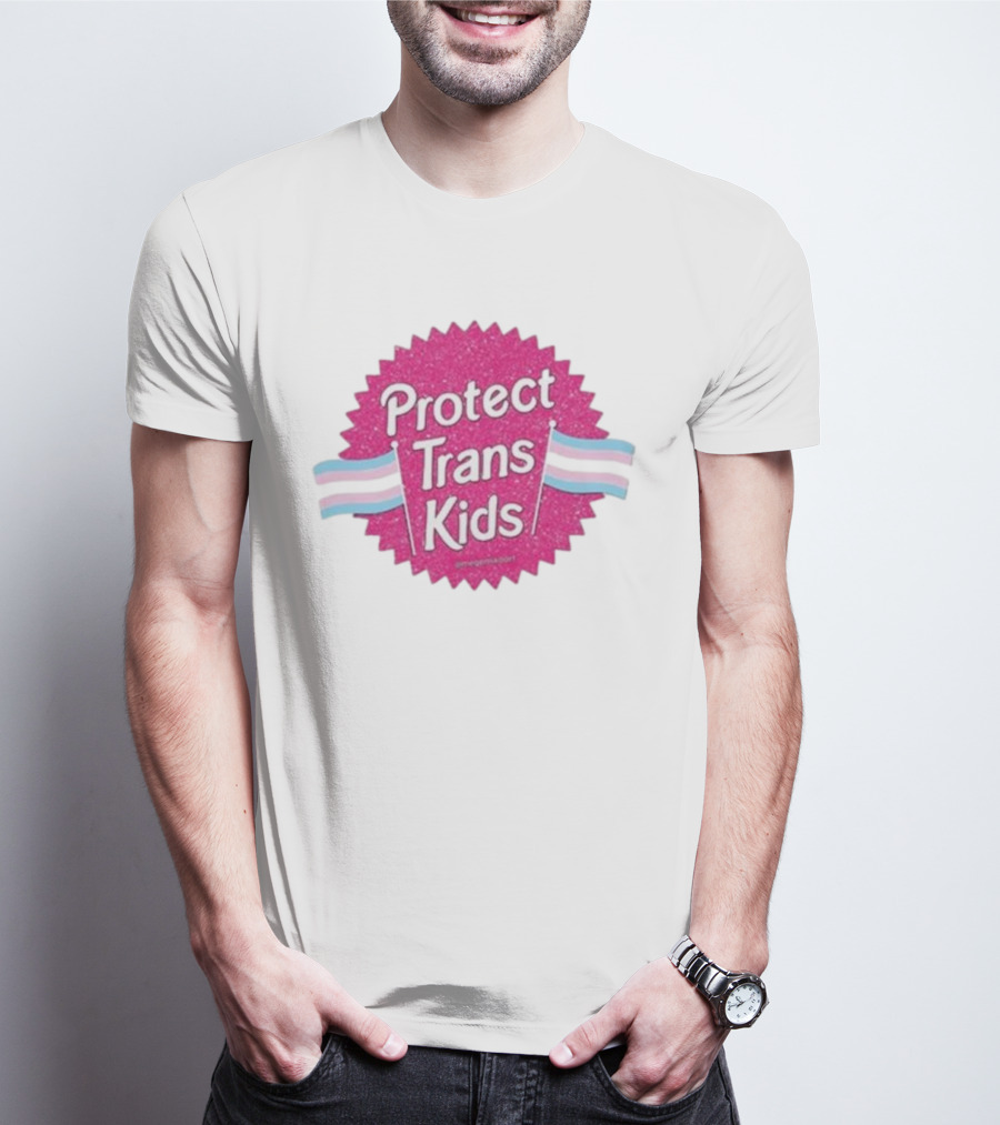 Protect Trans Kids Megamikoart Transgender Flag Pride T-Shirt